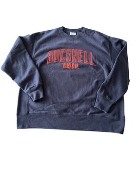 Bucknell Champion Navy Crewneck Bucknell Bison Logo XL